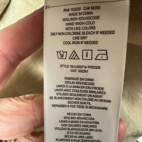 Current/Elliott Animal-Print Linen Jacket-Blouse Size 1/S – Lightweight & Chic - Picture 9 of 9